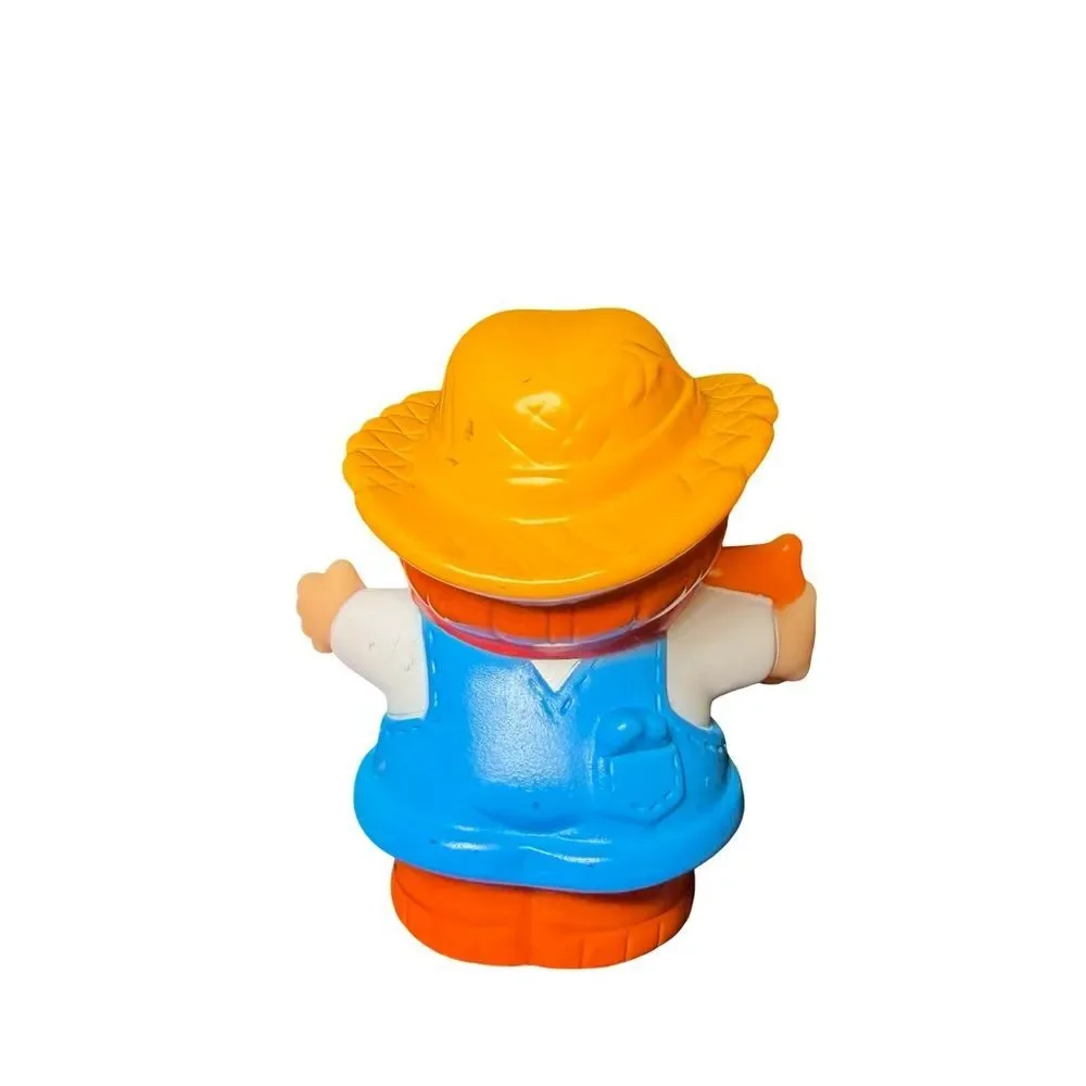 Fisher-Price Little People Farmer Jed Figure Overalls StrawHat Seed Bag 2007